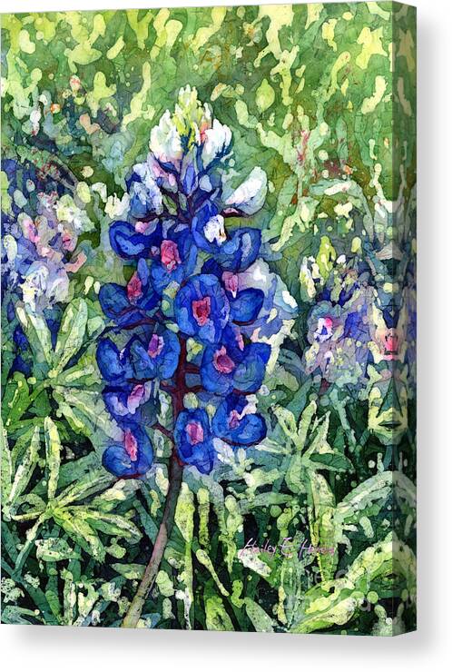 Bluebonnet Canvas Print featuring the painting Rhapsody in Blue by Hailey E Herrera