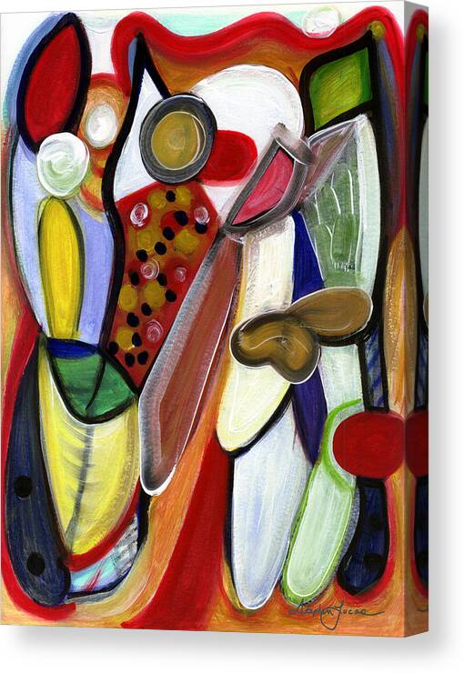 Abstract Art Canvas Print featuring the painting Rich in Character by Stephen Lucas