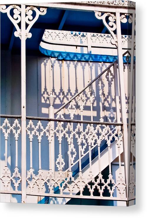 Bars Canvas Print featuring the photograph Riverboat Railings by Christi Kraft