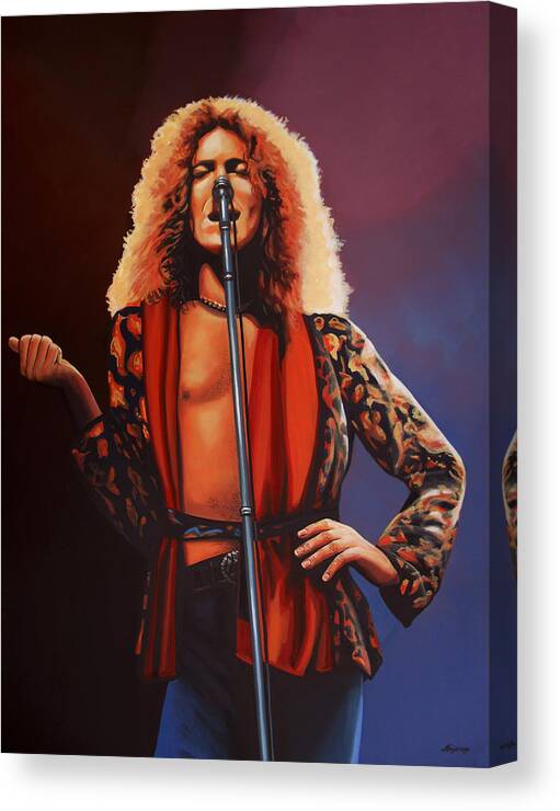 Robert Plant Canvas Print featuring the painting Robert Plant 2 by Paul Meijering