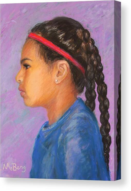Portrait Canvas Print featuring the pastel Ruth by Marian Berg