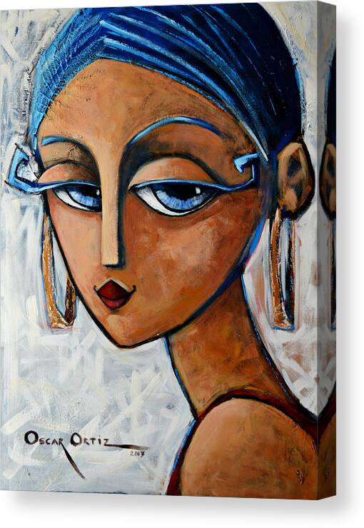 Chic Canvas Print featuring the painting Sofia by Oscar Ortiz