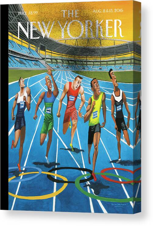 Olympics Canvas Print featuring the painting Something In The Air by Mark Ulriksen