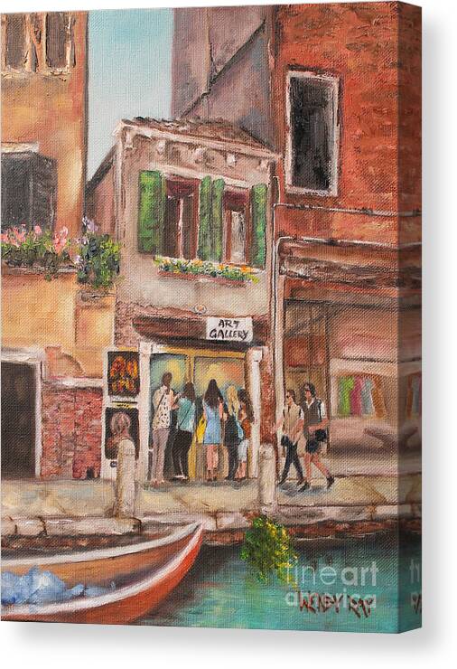 Venice Canvas Print featuring the painting Something of Interest by Wendy Ray