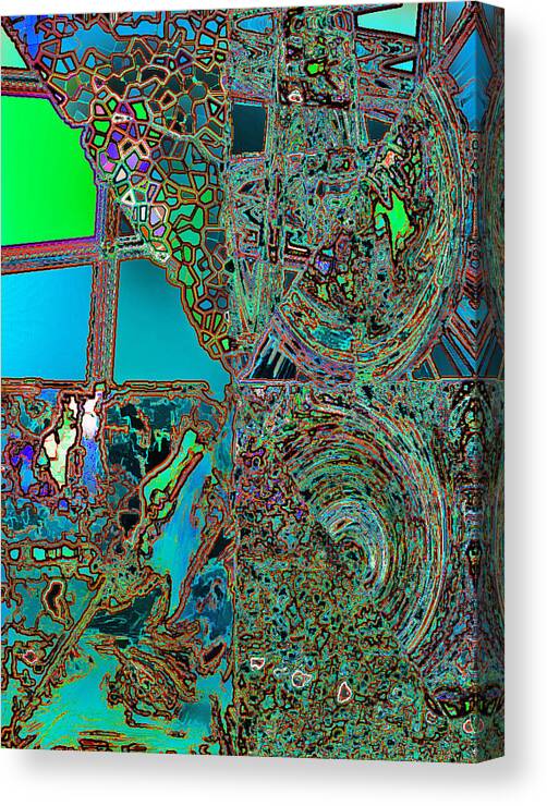 Abstract Canvas Print featuring the digital art Sonoma Wine by John Saunders