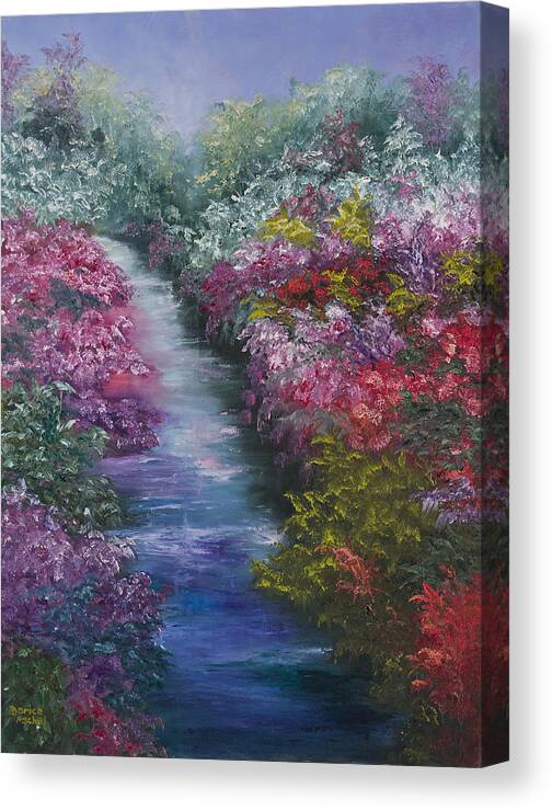 Landscape Canvas Print featuring the painting Splash Of Spring by Darice Machel McGuire