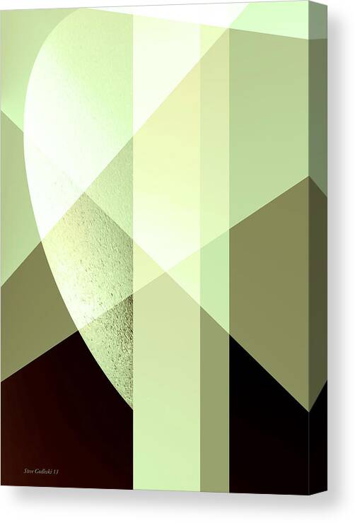 Abstract-spotlight-green Shades Canvas Print featuring the photograph Spotlight by Steve Godleski