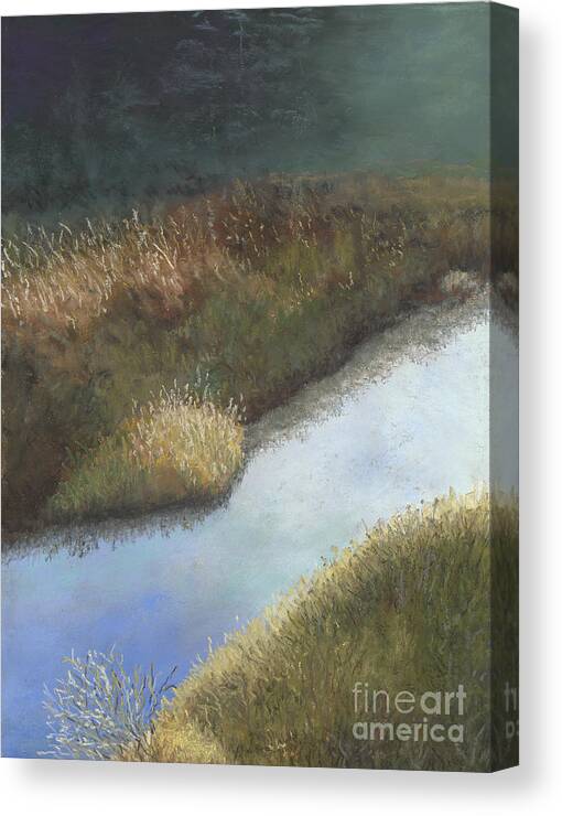 Creek Canvas Print featuring the painting Still Water by Ginny Neece