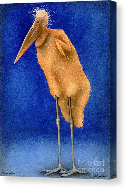 Will Bullas Canvas Print featuring the painting Stork Naked... by Will Bullas