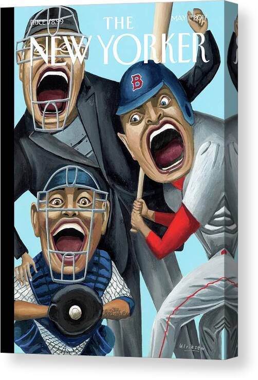 Strike Zone Canvas Print featuring the painting Strike Zone by Mark Ulriksen