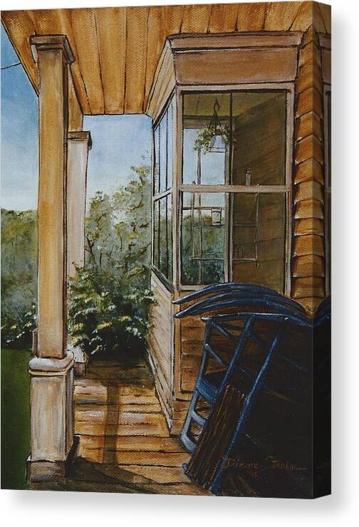 Prairie Canvas Print featuring the painting Sunday Morning by Diane Strain