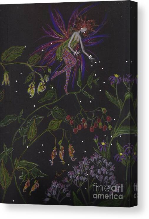 Fairy Canvas Print featuring the drawing Swamp Walk by Dawn Fairies