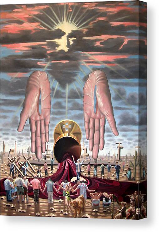 The Blood Canvas Print featuring the painting The Blood by Anthony Falbo
