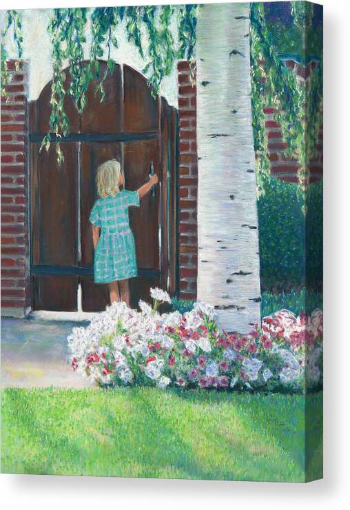 Birdseye Art Studio Canvas Print featuring the painting To the Garden by Nick Payne