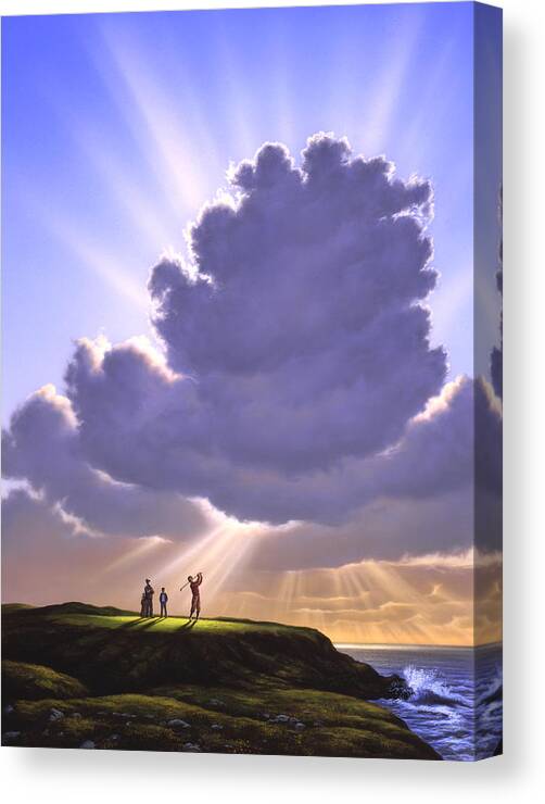 Golf Canvas Print featuring the painting The Legend of Bagger Vance by Jerry LoFaro