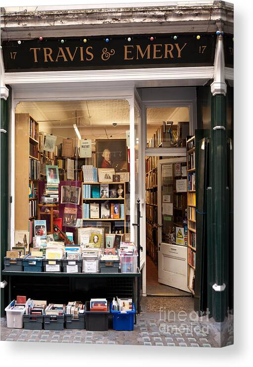 London Canvas Print featuring the photograph The Old Bookshop by Rick Piper Photography