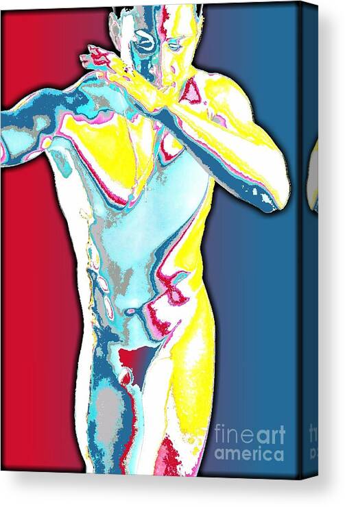 Athlete Canvas Print featuring the digital art The Power by Robert D McBain