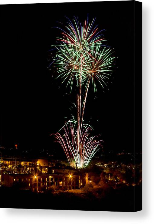 Fireworks Canvas Print featuring the photograph Time to Celebrate by James Capo