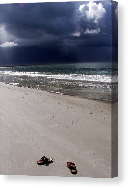 Topsail Island Canvas Print featuring the photograph Time To Go by Karen Wiles