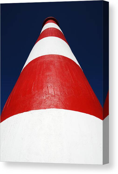 Lighthouse Canvas Print featuring the photograph Tower of Contrast by Ramunas Bruzas