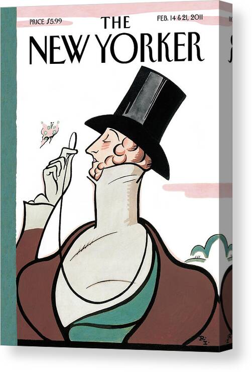 New Yorker Canvas Print featuring the painting Eustace Tilly by Rea Irvin