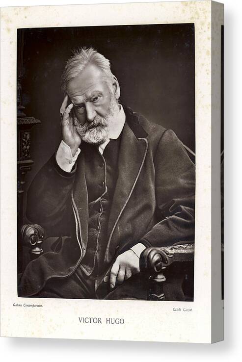 Victor Hugo Canvas Print featuring the photograph Victor Hugo by Mary Evans