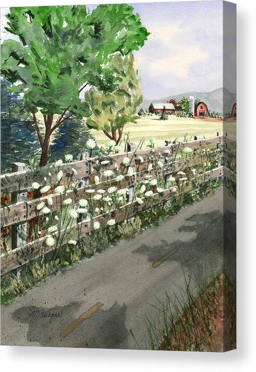 Walks Canvas Print featuring the painting My Walks in August by Joseph Burger