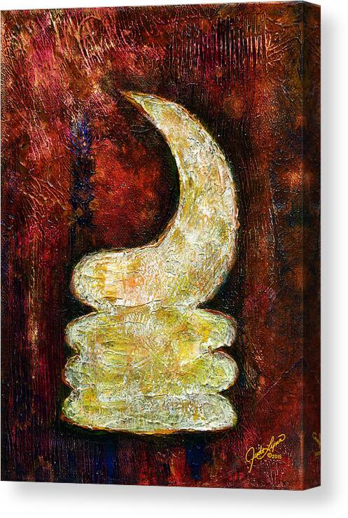 War Canvas Print featuring the painting WarHorn by Judi Lynn