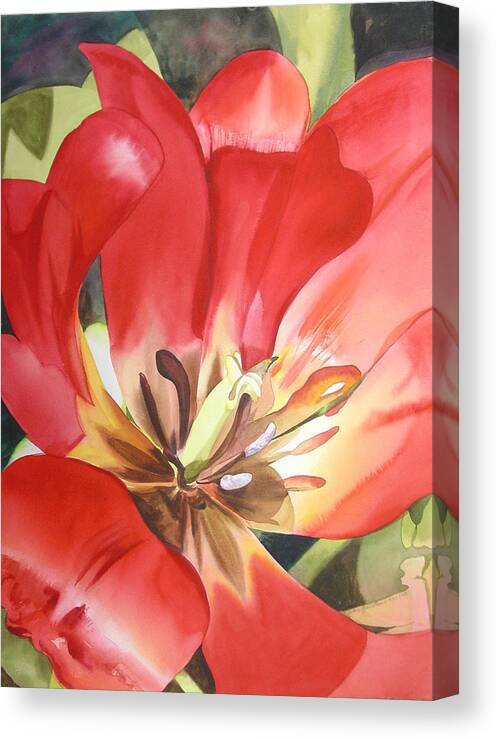 Flower Canvas Print featuring the painting Welcoming Spring by Marlene Gremillion