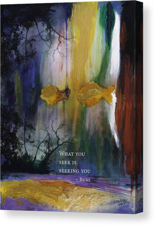 Rumi Canvas Print featuring the painting What you Seek by Stella Levi