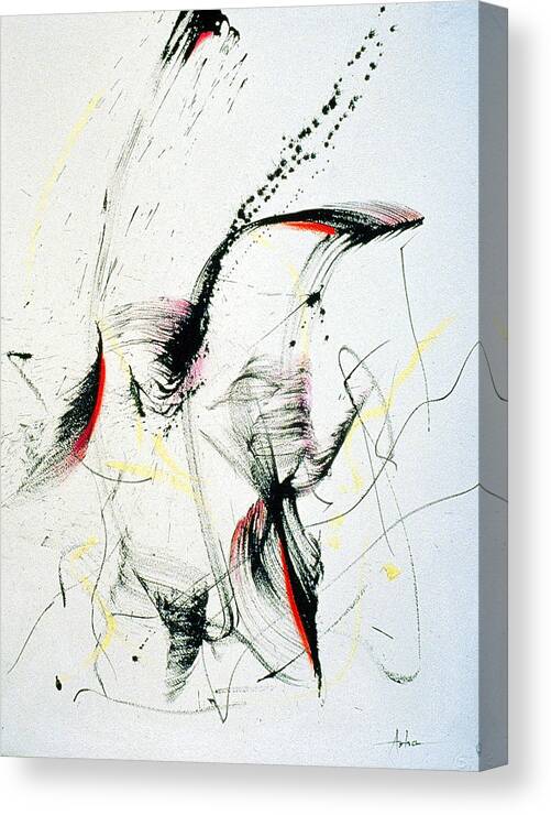 Mixed Media Painting Canvas Print featuring the painting Wild Dancing by Asha Carolyn Young