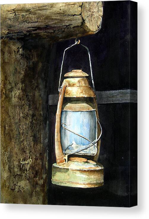 Lantern Canvas Print featuring the painting Lantern #1 by Sam Sidders