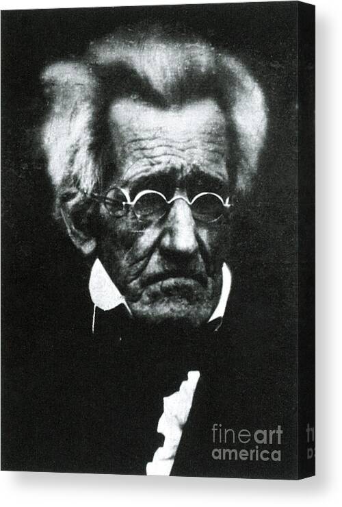 History Canvas Print featuring the photograph Andrew Jackson, 7th American President #2 by Photo Researchers