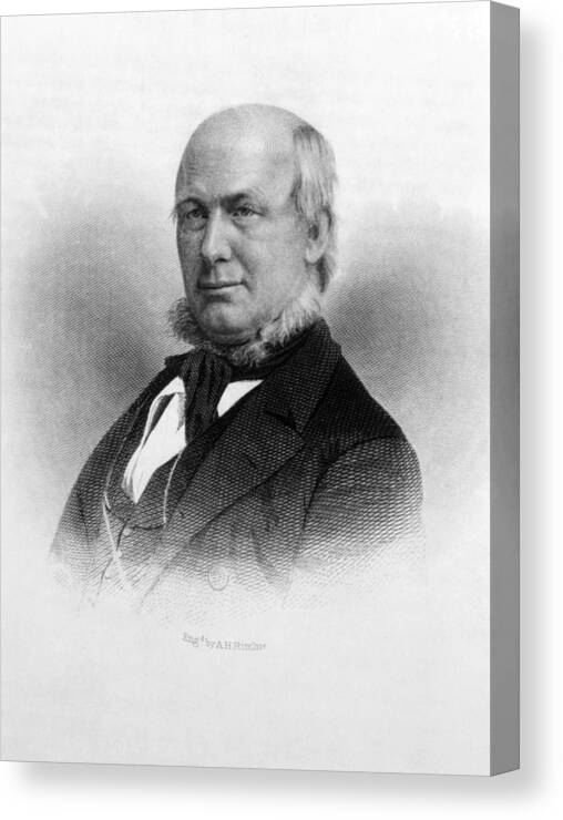  Canvas Print featuring the photograph Horace Greeley 1811-1872 #3 by Everett