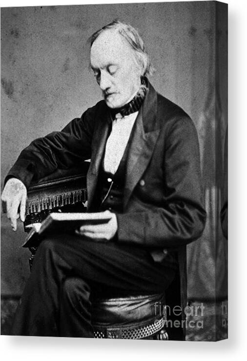 Science Canvas Print featuring the photograph Richard Owen, English Paleontologist #4 by Science Source