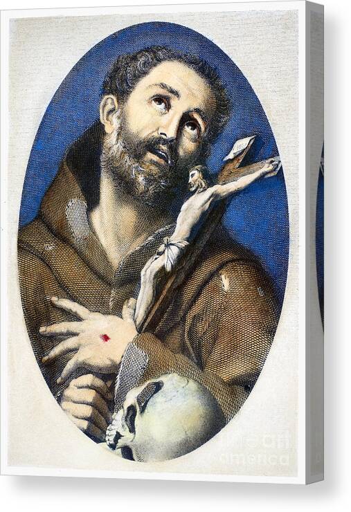 13th Century Canvas Print featuring the photograph St. Francis Of Assisi #9 by Granger