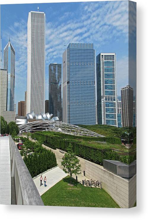 Chicago Canvas Print featuring the photograph A Chicago View by Dave Mills