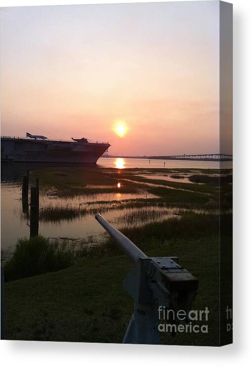  Canvas Print featuring the photograph Across The Bay by Dennis Richardson