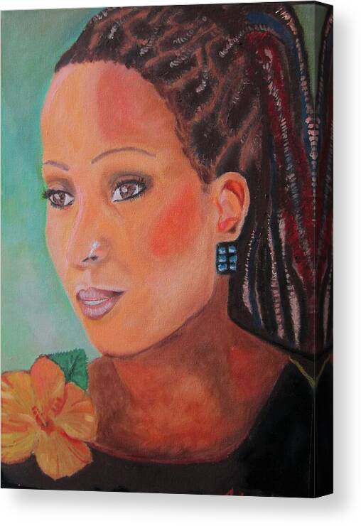 Singer Canvas Print featuring the painting Alison Hinds by Jennylynd James