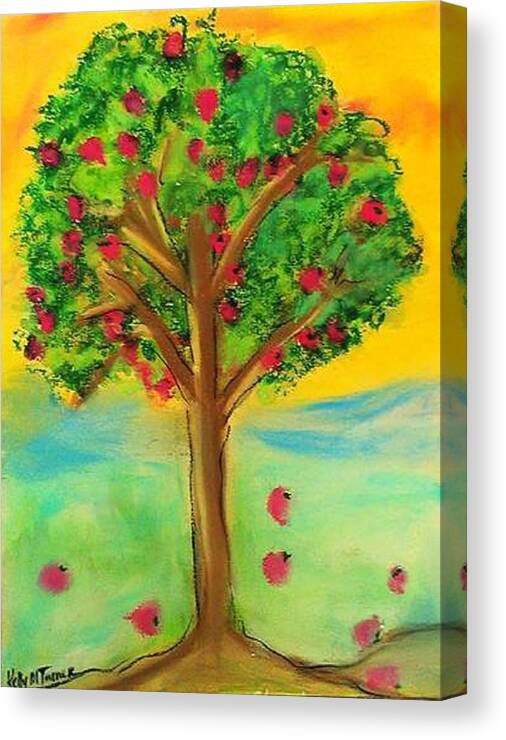 Tree Canvas Print featuring the painting Apple Tree by Kelly M Turner