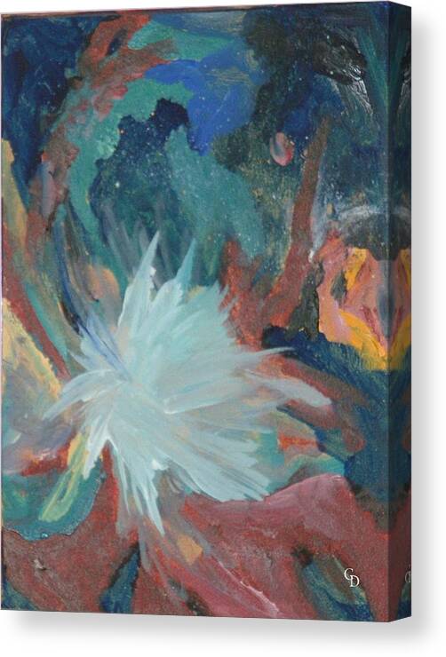 Gail Daley Canvas Print featuring the painting Blooming Star by Gail Daley