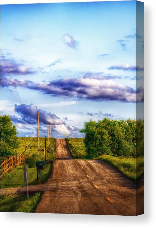 Landscape Canvas Print featuring the photograph Daylight Fades in New Melle by Bill and Linda Tiepelman