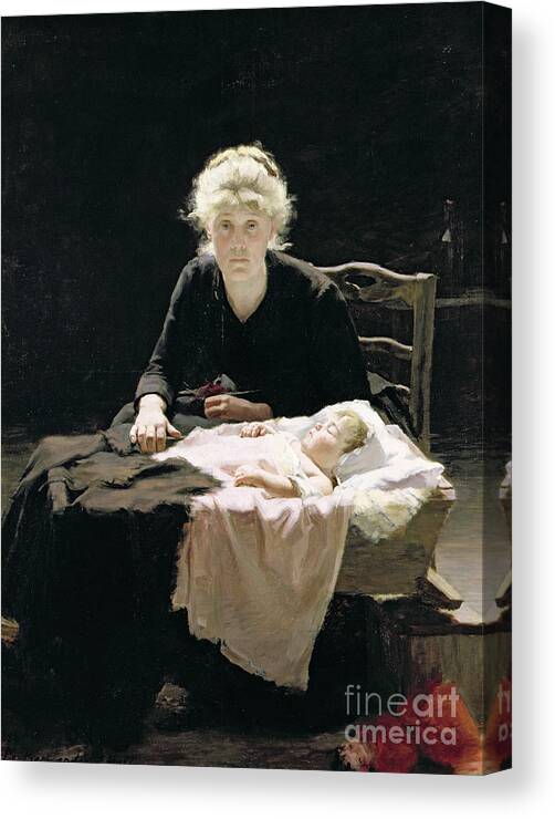 Motherhood Canvas Print featuring the painting Fantine by Margaret Hall