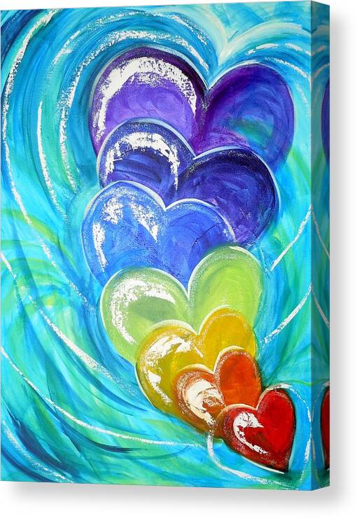 Prophetic Art Canvas Print featuring the painting God's Pure Love by Deb Brown Maher