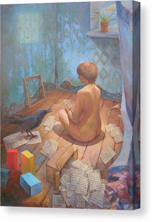 Painting Canvas Print featuring the painting In the Room With Memories by Alla Parsons