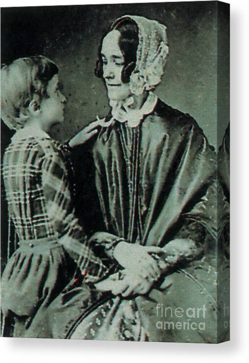 Jane Means Appleton Pierce Canvas Print featuring the photograph Jane Pierce by Photo Researchers