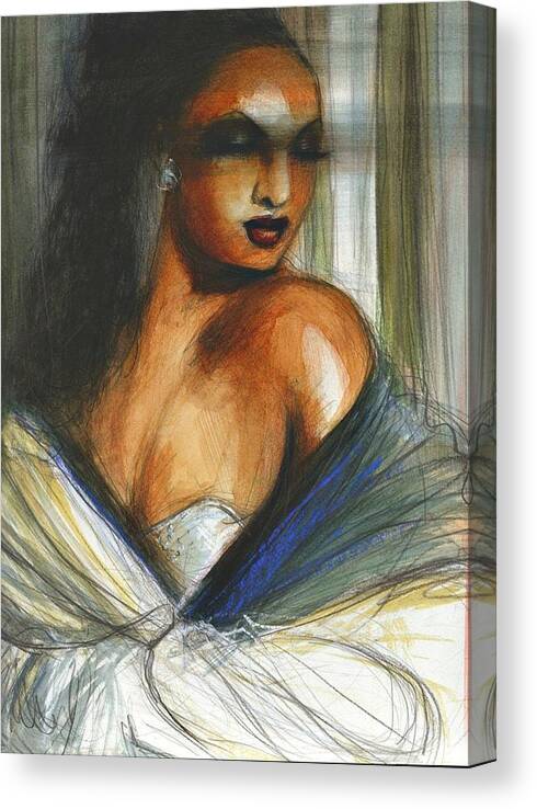 Sexy Canvas Print featuring the painting Josephine by Gregory DeGroat