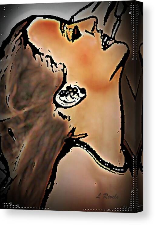 Woman Canvas Print featuring the photograph Kiss Me by Leslie Revels