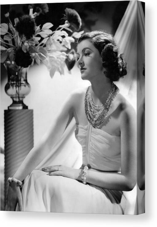 11x14lg Canvas Print featuring the photograph Myrna Loy, Mgm Portrait, 1938 by Everett