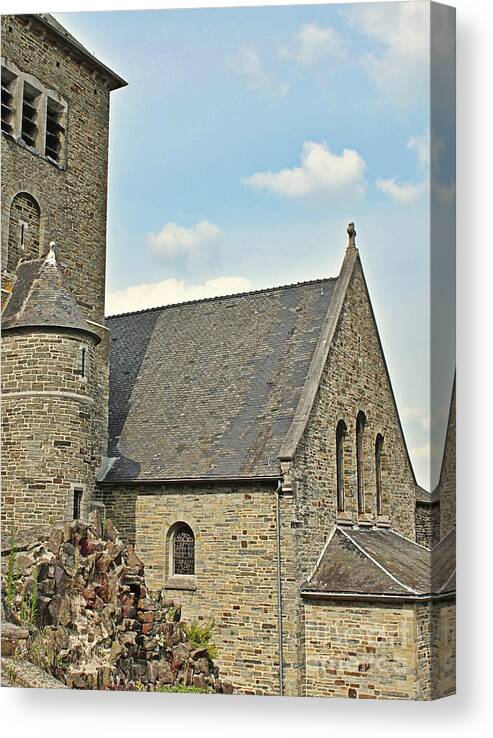 Church Canvas Print featuring the mixed media Old Church by Lauren Serene